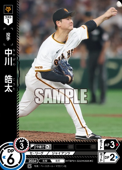 中川　皓太 【TBP01-G32C】